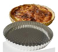 Gobel Moule à tarte 28 cm fond mobile perforé 126441, Silver