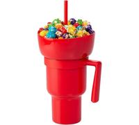 Gobelet 2 en 1 pour collations et boissons, gobelets réutilisables en plastique multi-fonctions avec bol empilable pour événements, fêtes et cadeaux