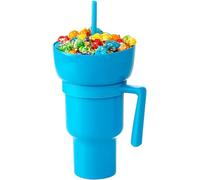 Gobelet 2 en 1 pour collations et boissons, gobelets réutilisables en plastique multi-fonctions avec bol empilable pour événements, fêtes et cadeaux