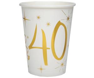 GOBELET 40 ANS METAL X10