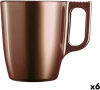 Gobelet à anse Luminarc Flashy Marron 250 ml verre (6 pièces)