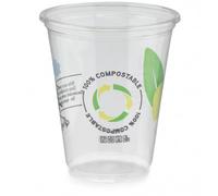 Gobelet à bière Pinte 50 cl - Compostable transparent - 50 gobelets