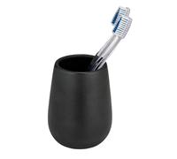Gobelet à Brosse à Dents en céramique modèle Nerno pour Ranger Les ustensiles de Brosse à Dents en céramique de qualité supérieure Noir Moderne Dimensions 6,7 x 11,5 x 6,7 cm