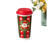 Gobelet à café de Noël - Verres festifs réutilisables de 580 ml | Tasse de voyage de vacances pour femmes, hommes, collègues, amis, famille, adultes, boisson chaude et froide, tasse isolée pour le bur