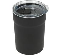 Gobelet à café "Espresso" - Gobelet isotherme ToGo en acier inoxydable avec couvercle emboîtable et curseur de fermeture - 150 ml pour café et espresso - Noir