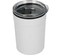 Gobelet à café "Espresso" - Gobelet isotherme ToGo en acier inoxydable avec couvercle emboîtable et curseur de fermeture - 150 ml pour café et espresso - Blanc