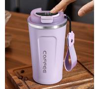 Gobelet à café isotherme - 510 ml - Tasse à température intelligente, bouteille de voyage étanche à affichage numérique, bouteille portable avec couvercle pour thé, cacao, lait, jus de fruits, loisirs