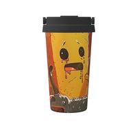 Gobelet à café isotherme en acier inoxydable à double paroi, 500 ml, motif scie à chaîne, pour boissons chaudes et froides, parfait pour les déplacements, le bureau, la maison