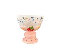 Gobelet à crème glacée empilé en céramique peint à la main 280 ml sous glaçure exquis ustensiles de boisson - Berry