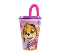GOBELET RÉUTILISABLE POUR ENFANTS AVEC PAILLE EN PLASTIQUE SANS BPA 430 ML | PAW PATROL GIRL SKETCH ESSENCE