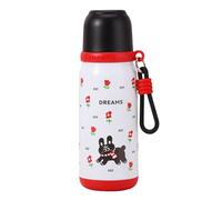 Gobelet à eau isotherme de 500 ml avec un couvercle et trois utilisations, gobelet à paille élégant avec impression personnalisée pour la maison ou les déplacements Vnf47 (rouge, 23,5 x 8 cm)