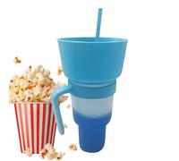 Gobelet à goûter 2 en 1 - Bouteille à bol divisé - Matériau réutilisable - Couvercle résistant aux déversements - Parfait pour un usage domestique, les voyages, les sorties à la plage, les sports de