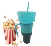 Gobelet à goûter 2 en 1 - Bouteille à bol divisé - Matériau réutilisable - Couvercle résistant aux déversements - Parfait pour un usage domestique, les voyages, les sorties à la plage, les sports de