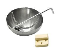 Gobelet à huile de sauna en acier inoxydable - Support d'aromathérapie, bol parfumé, diffuseur d'huile | Bol à huile suspendu avec chaîne pour huiles essentielles, accessoires de sauna pour spa et