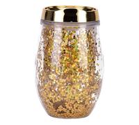 Gobelet à paillettes à double paroi - Shaker isolé sous vide de 283,5 g avec couvercle en paille, design fiable à paillettes | Adorable tasse résistante à la transpiration pour le thé glacé, les smoot