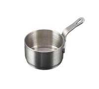 Gobelet à sauce en acier inoxydable 304 avec poignée - Tasse à sauce Western Steak Sauce Ketchup Sauce Dipping DishSauce Assaisonnement Cup Graisse Boeuf Sauce Dish (Argent, Taille S)