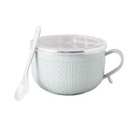 Gobelet à soupe 25 oz - Bol à tasse esthétique avec couvercle | Récipient alimentaire adapté aux voyages | Porte-gobelet portable pour le déjeuner, design durable et résistant à la chaleur pour manger
