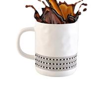 Gobelet à strass - Tasse à café bling - En céramique - Support à thé - 300 ml - Gobelets décoratifs à jus de vin - Boissons pour les amateurs de café - Tasse à boisson chic et élégante