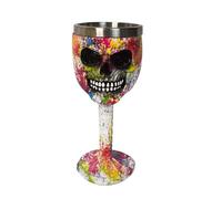Gobelet à vin - Coupe en résine artisanale, design gothique | Intérieur en acier inoxydable, style traduit à la main, pour boire du vin Whisky Beer Halloween Party Bar Celebration