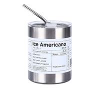 Gobelet Américain - Gourde portable, élégante tasse à café | Format de 320 ml avec couvercle sûr, design sous vide double couche parfait pour les voyages à la plage et les aventures de voyage pour