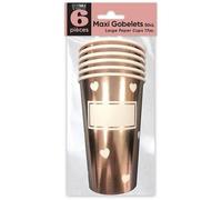 Gobelet - APGCRG - Coeur Rose Gold - 50cl - Personnalisable - Paquet de 6
