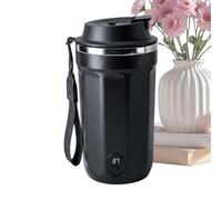Gobelet auto-mélangeur magnétique électrique en acier inoxydable avec | Gobelet mélangeur à café pour smoothies, lait de soja, lattes, chocolat chaud, plein air, feu de camp, randonnée