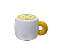 Gobelet avec haut-parleur Bluetooth personnalisé - Tasse de voyage en verre de 591 ml, mini haut-parleur sans fil pour la plage, les voyages, cadeau de demoiselle d'honneur (blanc)