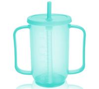 Gobelet avec paille en plastique pour adulte, anti-déversement, avec paille et couvercle, gobelet pour alimentation liquide pour patients patients, personnes âgées, patients alités, handicapés