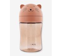 Gobelet avec paille Mrs. Cat rose pâle TU