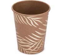 Gobelet avec palmiers Partydeko 8 pièces carton brun-or