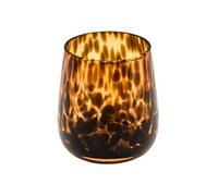 5five - porte-brosse à dents en verre dotty flammes marron