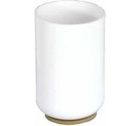 Douceur d'Intérieur, Gobelet (Diamètre 7,2 x 10,5 cm) Smart Blanc, Polystyrène et Bambou