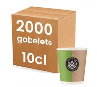 Gobelet carton 10 cl - Premium To Go - 2000 gobelets
