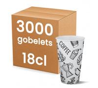 Gobelet carton 18 cl (7oz) Graffiti - 3000 gobelets