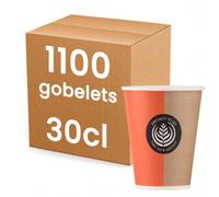 Gobelet carton Boissons Chaudes 30 cl - Premium To Go - 1100 gobelets