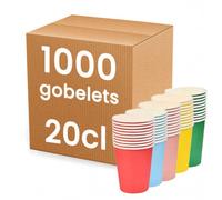 Gobelet carton festif 20 cl - 1er prix Multicolor - 1000 gobelets