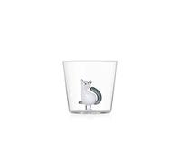 - Gobelet Chat Blanc Avec Queue Grise - Chat Tigré - Design Alessandra Baldereschi