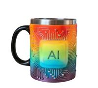 Gobelet cool pour hommes, design innovant de puce technologique comme objet de décoration - Tasse à café de voyage - Pour la pêche, la randonnée, le camping, l'aventure, la maison, le whisky, le thé