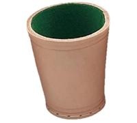Gobelet Cube En Cuir - Piatnik - 2973 - Feutre Vert - Taille Standard - Pour Yatzee