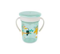 Miniland Gobelet d'apprentissage 360° anti-fuite 270 ml – Poignées, Couvercle, Sans BPA (Jungle)