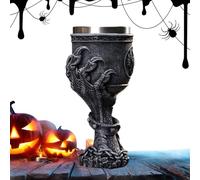 Gobelet de bière de griffe de dragon 3D médiéval | Résine gothique et tasse de boisson en acier inoxydable pour bière, whisky ou vin | Vintage de boisson vintage de style de style Graal
