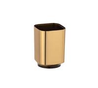 WENKO 24160100 Auron Doré, gobelet Porte Brosse à Dents, Or, 7 x 10 x 7 cm