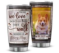 Gobelet De Café Avec Paille Et Couvercle Mug Isotherme Réutilisable Thermos Pour Noël Collègue Papa 590 Ml Ceux Que Nous Aimons, Les Chiens