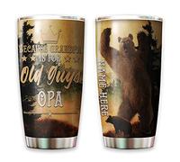 Gobelet De Café Mug Isotherme Thermos Pour Noël Papa Maman 590 Ml Parce Que Papi, C'Est Pour Les Vieux ! Tasse Opa Pour La Fête Des Pères - Promu Grand-Père, Amoureux Des Ours