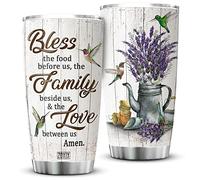 Gobelet De Café Réutilisable Gobelet De Voyage Avec Paille Et Couvercle Thermos Pour Maman Ami Papa 590 Ml Que La Nourriture Soit Bénie