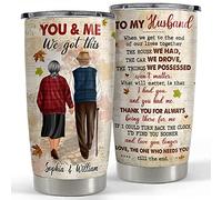 Gobelet De Café Réutilisable Mug Isotherme Acier Inoxydable Thermos Pour Noël Papa Collègue 590 Ml Gobelet Personnalisé Pour Couple « Toi Et Moi » À Mon Mari