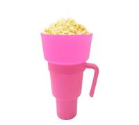 Gobelet de Collation Popcorn - Porte-Boisson 2en1, Récipient Résistant à la Chaleur | Seau Portable avec Couvercle Paille Diviseur pour Voyage Parc Cinéma Théâtre Stade Maison Boisson Utilisation