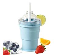 Gobelet de hockey à glace pliable portable - Chill On The Go | Machine à glace et à boisson 2 en 1 Built-in Straw Íce Mold | Amateurs de plein air et voyageurs, pour rafraîchir les sorties d'été, le