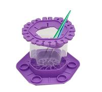 Gobelet de nettoyage pour pinceaux | Gobelet hexagonal en silicone pour pinceaux | Outil de nettoyage multifonction pour pinceaux de récupération pour l'école, le studio, la maternelle, la maison