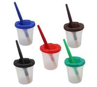 Gobelet de peinture anti-fuite - 8,7 x 5,7 cm, récipient d'eau, couvercle hermétique réutilisable, protection de support, conteneur de couleur, matériau créatif pour la maison, l'école, les zones